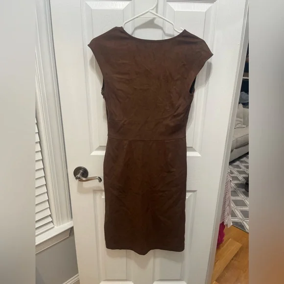 BCBGmaxazria dress sleeveless brown dress zip up in the side small - Picture 12 of 14